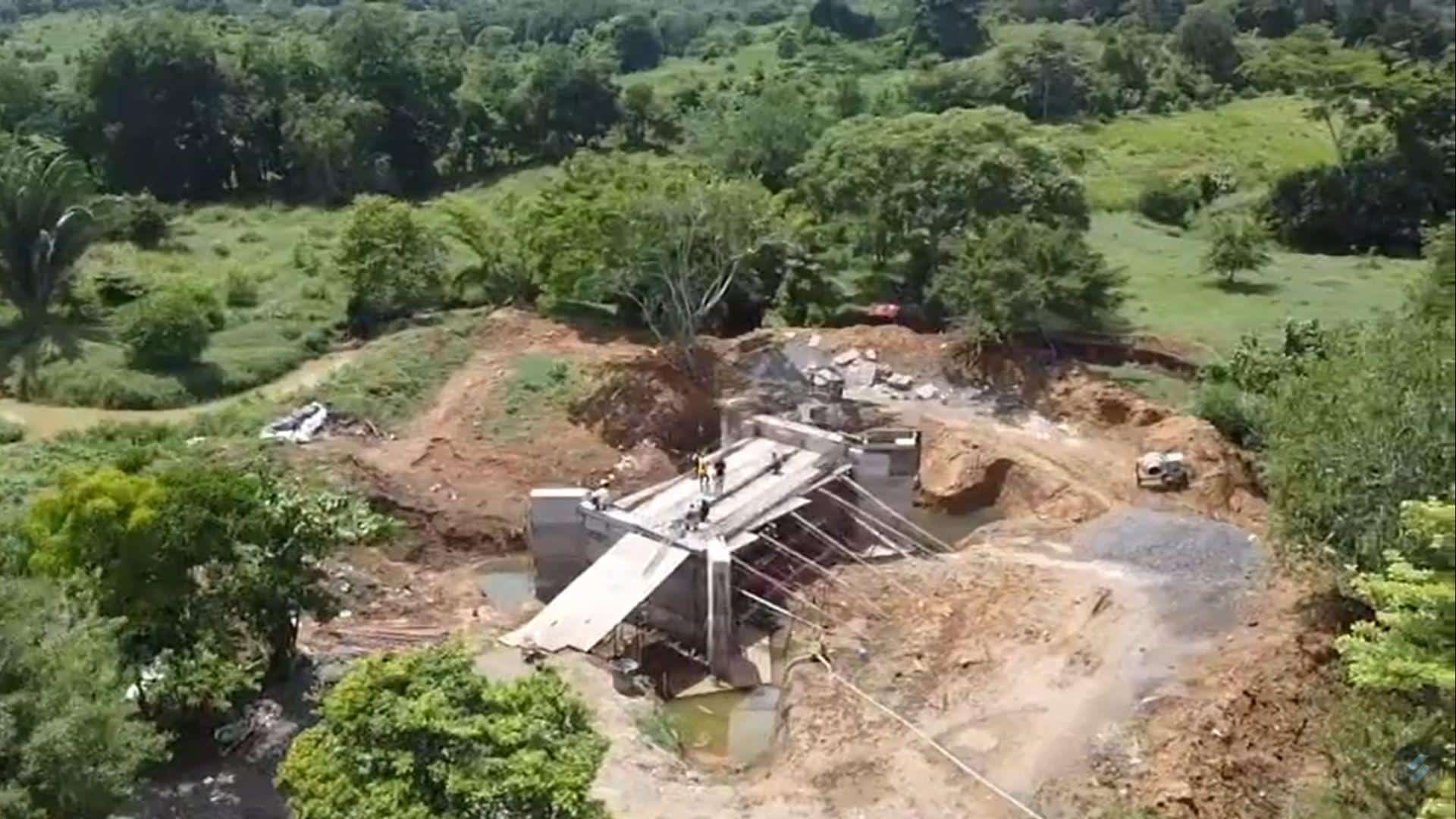 Obras del puente sobre la quebrada El Chipero avanzan a buen ritmo ...