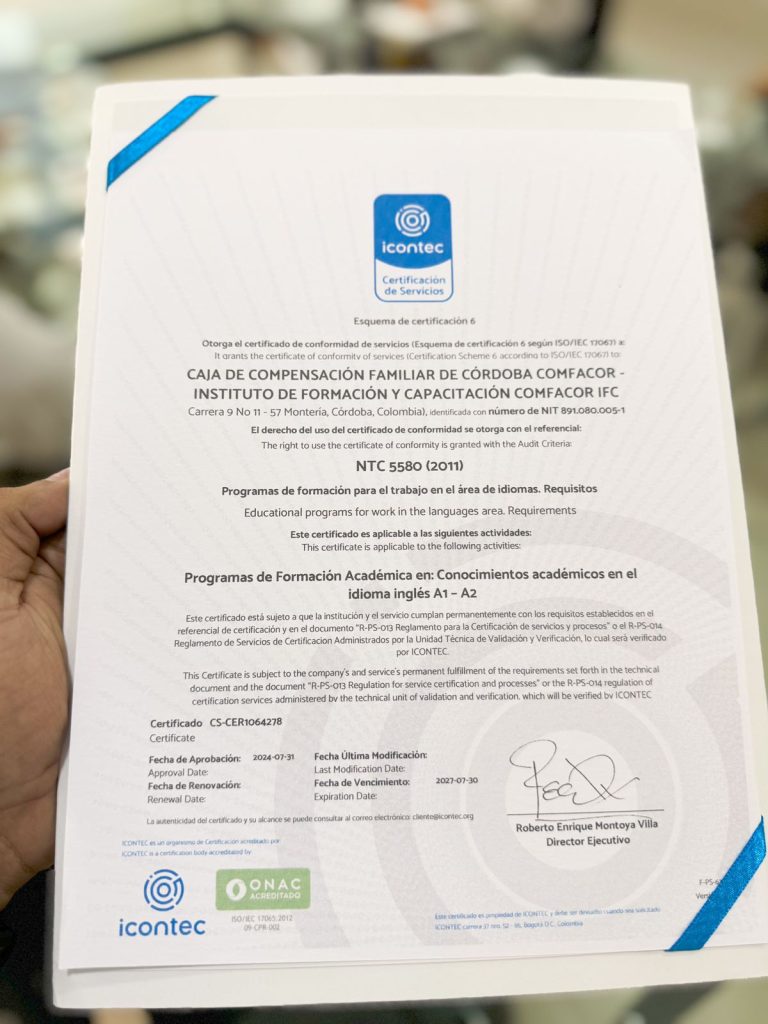 certificación