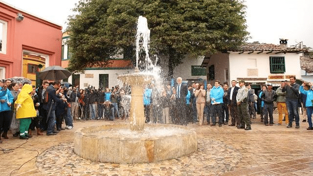 El chorro de Quevedo, ubicado en Cl. 12b #22 2-98, Bogotá
