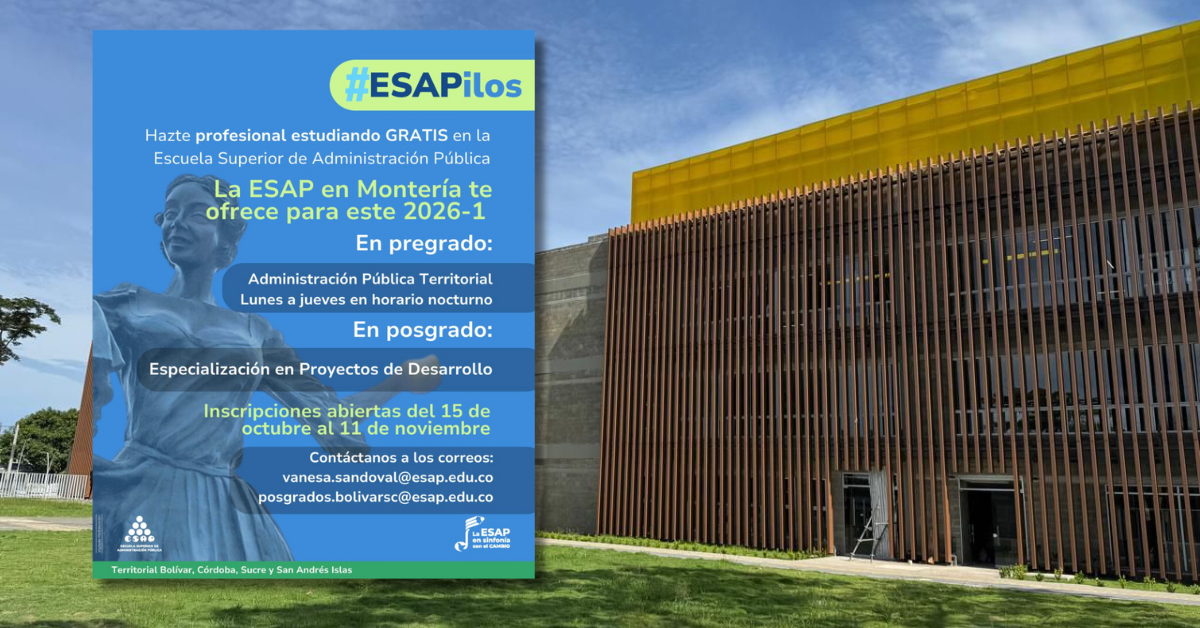 La ESAP llega a la Universidad del Sur con su programa de Administración Pública Territorial.