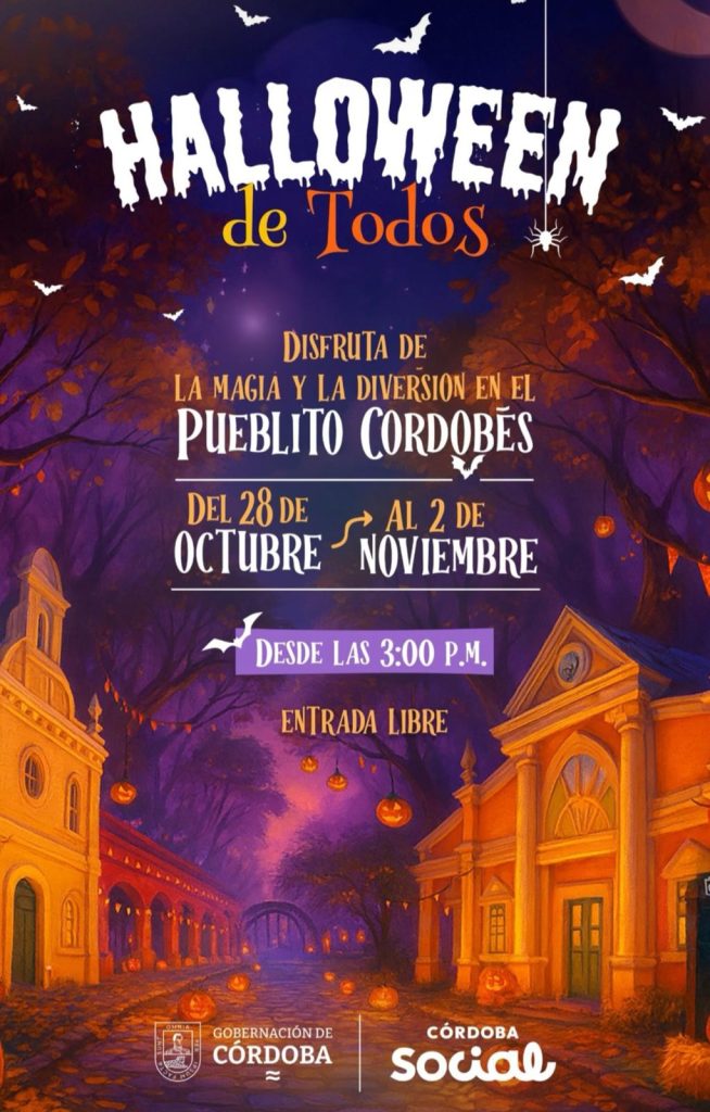 Invitación Halloween de todos en Córdoba. Foto: Gobernación