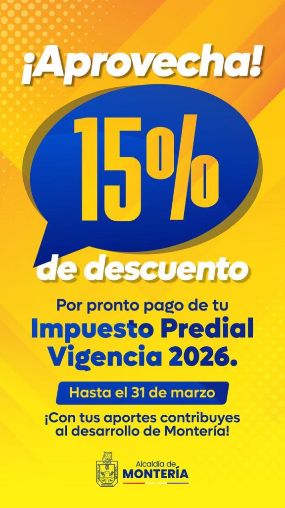 ¡Atención! Habilitan pago del impuesto predial 2026 con 15 % de ...