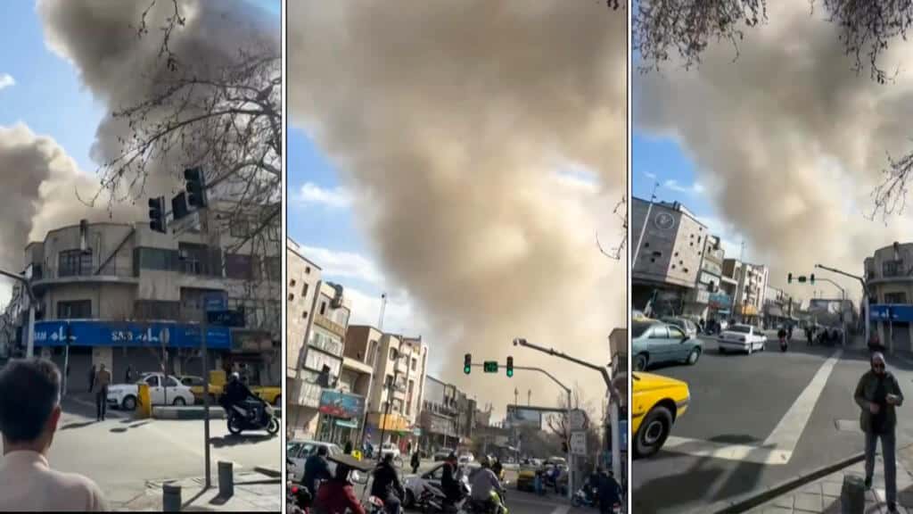 Nubes de humo en la ciudad